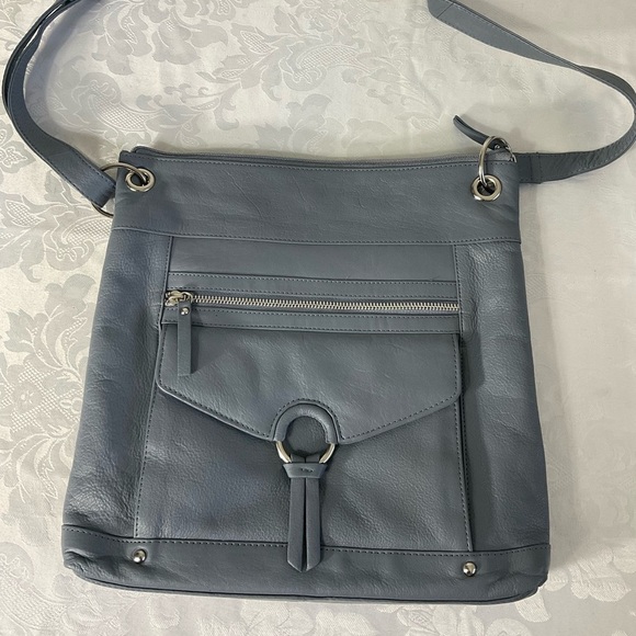 american leatherworks Handbags - Great American Leatherworks Cross Body Bag in Gray leather new without tags